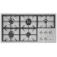 Aragaz Tecnogas P1X66M4VC, 60 cm, gaz, 4 arzatoare, grill, otel inoxidabil