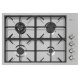 Aragaz Tecnogas P1X66M4VC, 60 cm, gaz, 4 arzatoare, grill, otel inoxidabil