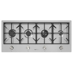 Aragaz Tecnogas P1X66M4VC, 60 cm, gaz, 4 arzatoare, grill, otel inoxidabil