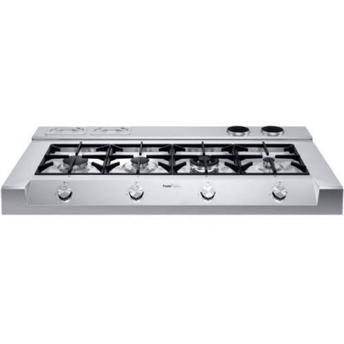 Aragaz Tecnogas P1X66M4VC, 60 cm, gaz, 4 arzatoare, grill, otel inoxidabil
