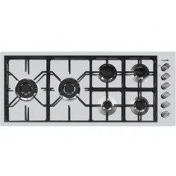 Plita incorporabila Foster S4000 7272032, instalare Q4, gaz, 122 cm, 6 arzatoare, aprindere electrica, siguranta gaz, inox