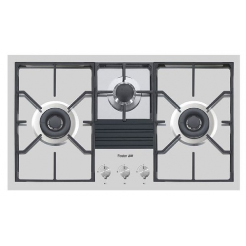 Aragaz Tecnogas P1X66M4VC, 60 cm, gaz, 4 arzatoare, grill, otel inoxidabil