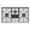 Aragaz Tecnogas P1X66M4VC, 60 cm, gaz, 4 arzatoare, grill, otel inoxidabil