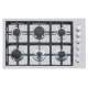 Aragaz Tecnogas P1X66M4VC, 60 cm, gaz, 4 arzatoare, grill, otel inoxidabil