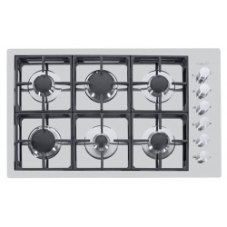 Plita incorporabila Foster S4000 7253032, instalare Q4, gaz, 85 cm, 6 arzatoare, aprindere electrica, siguranta gaz, inox