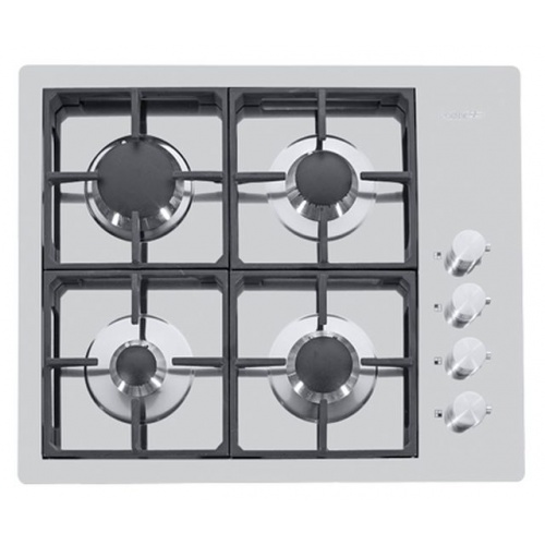 Aragaz Tecnogas P1X66M4VC, 60 cm, gaz, 4 arzatoare, grill, otel inoxidabil