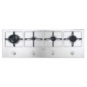 Aragaz Tecnogas P1X66M4VC, 60 cm, gaz, 4 arzatoare, grill, otel inoxidabil