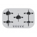 Aragaz Tecnogas P1X66M4VC, 60 cm, gaz, 4 arzatoare, grill, otel inoxidabil