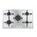 Aragaz Tecnogas P1X66M4VC, 60 cm, gaz, 4 arzatoare, grill, otel inoxidabil