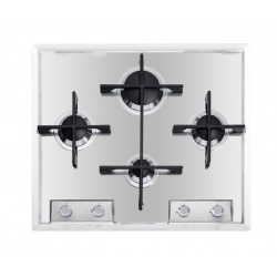 Aragaz Tecnogas P1X66M4VC, 60 cm, gaz, 4 arzatoare, grill, otel inoxidabil