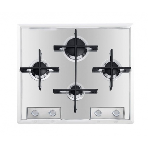 Plita incorporabila Foster Veronika 7066052, instalare STD, gaz, 59cm, 4 arzatoare, aprindere electrica, siguranta gaz, inox