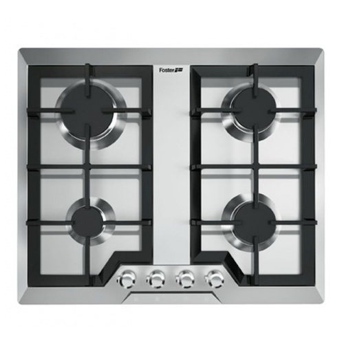 Aragaz Tecnogas P1X66M4VC, 60 cm, gaz, 4 arzatoare, grill, otel inoxidabil