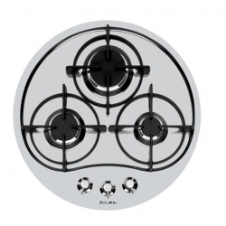 Aragaz Tecnogas P1X66M4VC, 60 cm, gaz, 4 arzatoare, grill, otel inoxidabil
