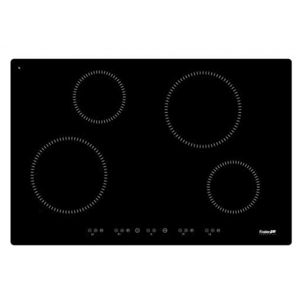 Plita incorporabila Foster S1000 7371300, instalare Q4/FT, inductie, 77cm, 4 zone de gatit, booster, sticla neagra