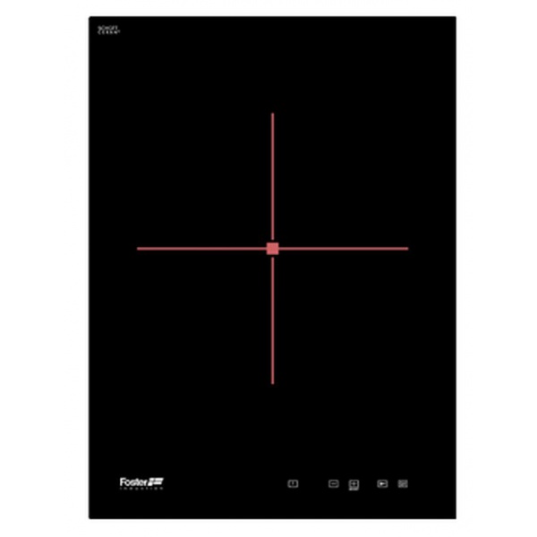 Plita incorporabila Foster S4000 Domino 7321240, instalare Q4/FT, inductie, 38cm, 1 zona de gatit, booster, sticla neagra