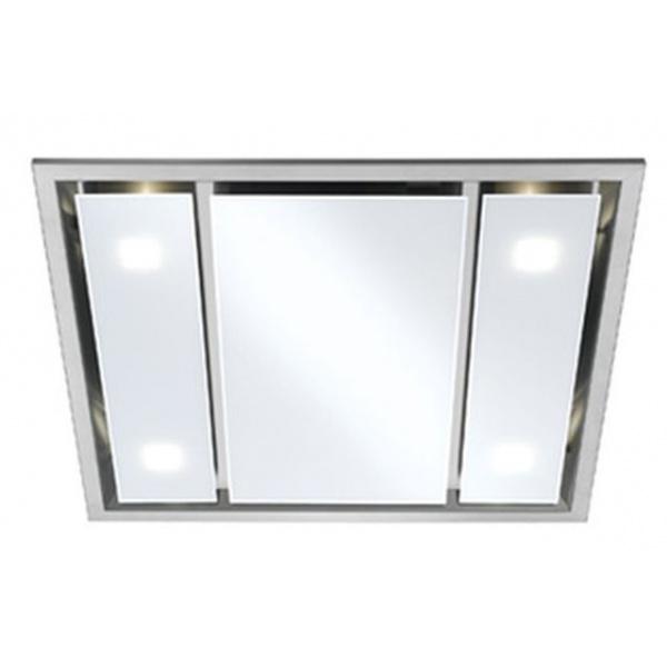 Hota aplicata Foster Cloud 2521091, 90 cm, 1170 m³/h, 2 motoare , inox+stilca alba