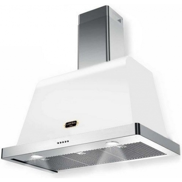 Hota decorativa Lofra Dolcevita 60 , 60 cm, 1 motor, 4 viteze, 800 m3/h, telecomanda, Alb