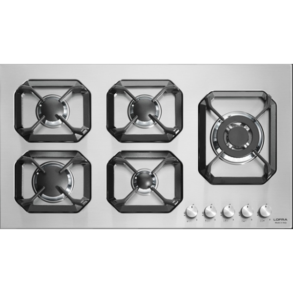 Aragaz Tecnogas P1X66M4VC, 60 cm, gaz, 4 arzatoare, grill, otel inoxidabil