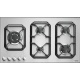 Aragaz Tecnogas P1X66M4VC, 60 cm, gaz, 4 arzatoare, grill, otel inoxidabil