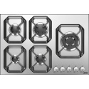 Aragaz Tecnogas P1X66M4VC, 60 cm, gaz, 4 arzatoare, grill, otel inoxidabil