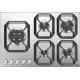 Aragaz Tecnogas P1X66M4VC, 60 cm, gaz, 4 arzatoare, grill, otel inoxidabil