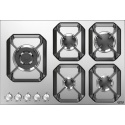 Aragaz Tecnogas P1X66M4VC, 60 cm, gaz, 4 arzatoare, grill, otel inoxidabil
