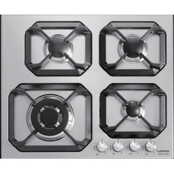 Plita incorporabila Lofra Urano HLS6G0, 60 cm, plita gaz, 4 arzatoare,sistem siguranta Stop-Gaz,inox