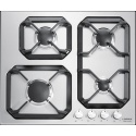 Aragaz Tecnogas P1X66M4VC, 60 cm, gaz, 4 arzatoare, grill, otel inoxidabil