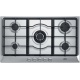 Aragaz Tecnogas P1X66M4VC, 60 cm, gaz, 4 arzatoare, grill, otel inoxidabil