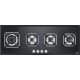 Aragaz Tecnogas P1X66M4VC, 60 cm, gaz, 4 arzatoare, grill, otel inoxidabil