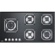 Aragaz Tecnogas P1X66M4VC, 60 cm, gaz, 4 arzatoare, grill, otel inoxidabil