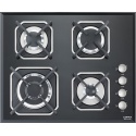 Aragaz Tecnogas P1X66M4VC, 60 cm, gaz, 4 arzatoare, grill, otel inoxidabil