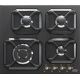 Aragaz Tecnogas P1X66M4VC, 60 cm, gaz, 4 arzatoare, grill, otel inoxidabil