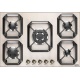 Aragaz Tecnogas P1X66M4VC, 60 cm, gaz, 4 arzatoare, grill, otel inoxidabil