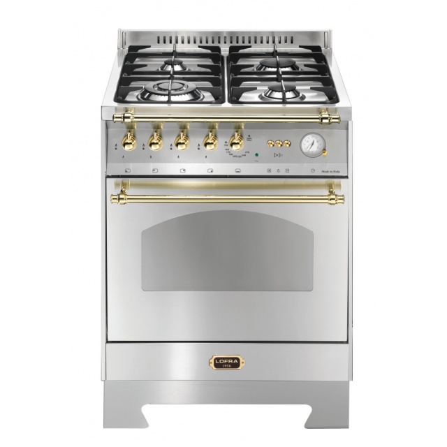 Aragaz Lofra Dolcevita RNM66GVGT/CI, 60x60 cm, gaz, 4 arzatoare, grill, aprindere electronica, timer, negru