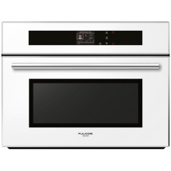 Cuptor incorporabil Fulgor Milano Compact 45 FCMO 4511 TM WH, 60 cm, cuptor microunde multifunctional electric, sticla alba