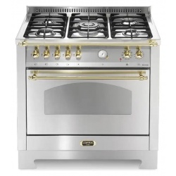 Aragaz Lofra Dolcevita RSG96GVGT/CI, 90x60 cm, gaz, 5 arzatoare, grill, aprindere electronica, timer, inox