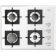 Plita incorporabila Fulgor Milano, FCH 604 G WH, 60 cm, plita gaz, 4 arzatoare,sistem Stop-Gaz, butoane otel, sticla alba