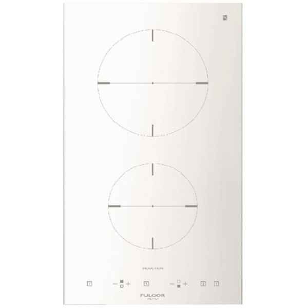Plita incorporabila Fulgor Milano, CH 302 ID TC WH, 30 cm, plita inductie, 2 zone gatit, timmer, sticla alba