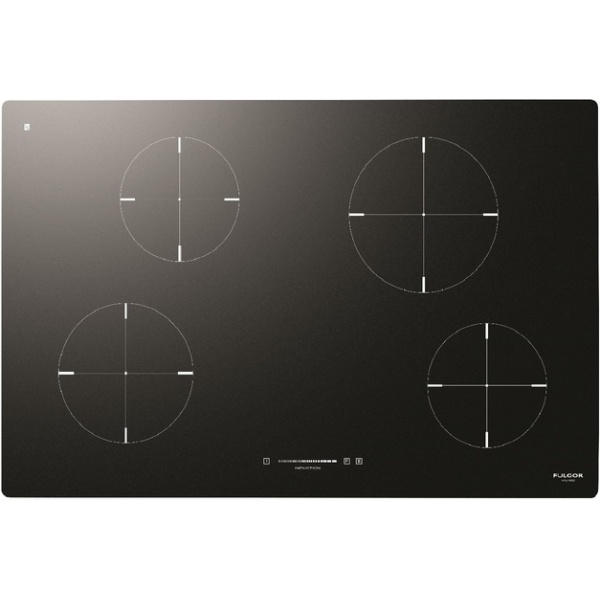 Plita incorporabila Fulgor Milano, CH 804 ID TS BK, 80 cm, plita inductie, 4 zone gatit, timmer, sticla neagra
