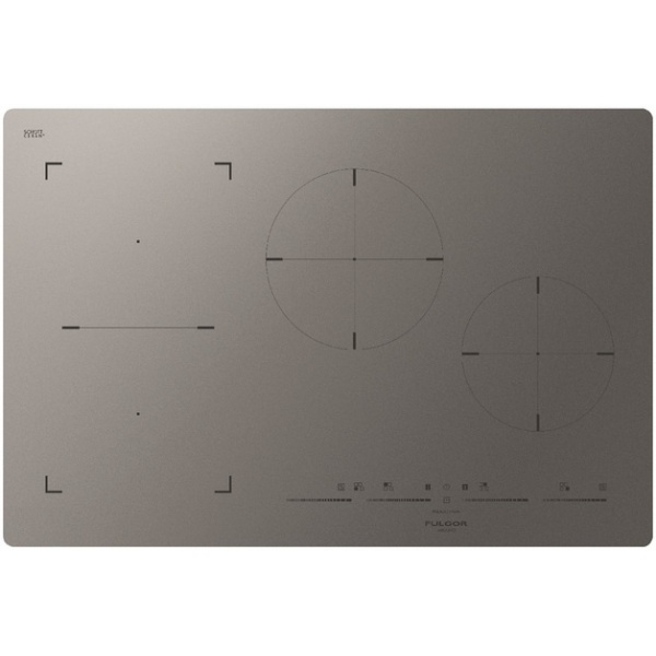 Plita incorporabila Fulgor Milano, FSH 804 ID TS MAT, 80 cm, plita inductie, 4 zone gatit, booster, sticla gri