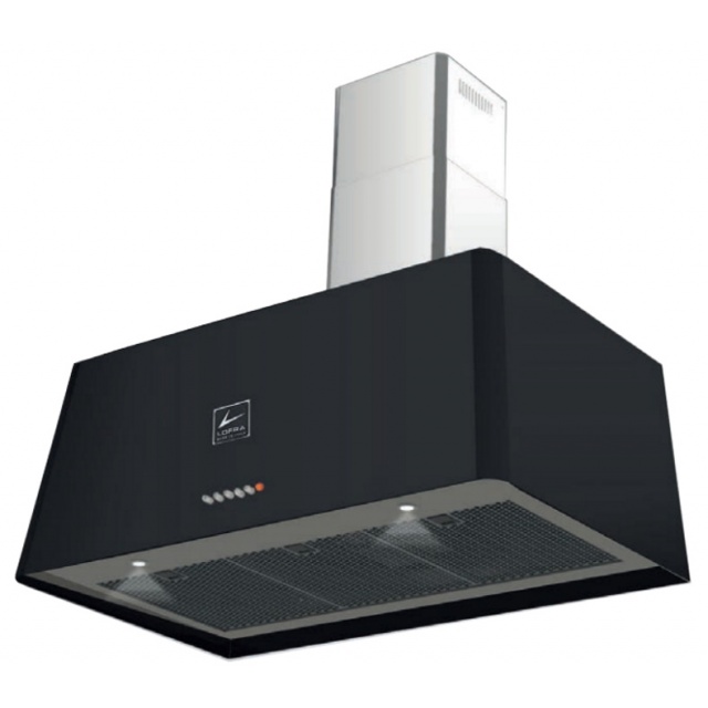 Hota decorativa Lofra Rainbow 90 , 90 cm, 1 motor, 4 viteze, 600 m3/h, Negru Mat