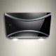 Hota design Baraldi Surf 01SUR090BL70, 90 cm, 700 m3/h, sticla neagra