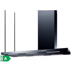 Hota insula Baraldi Elea isola 01ELEIS146BL DX80, 146 x 60 cm, 800 m3/h, semineu pe partea dreapta, negru