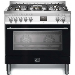 Aragaz Lofra VENEZIA PNMG96MFT/AEO, gaz, 90X60cm, 5 arzatoare, grill electric, timer, aprindere electronica, negru