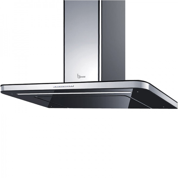 Hota design Baraldi Surf 01SUR090BL70, 90 cm, 700 m3/h, sticla neagra