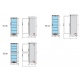 Vitrina bauturi Tecfrigo TFG 130, cu caseta luminoasa,capacitate 372 L, temperatura +1/+10º C, alb