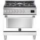 Aragaz Lofra ITALIA ABPG96WGVGT/AEO, gaz, 90X60cm, 5 arzatoare, cuptor gaz, grill, rotisor, timer, aprindere electronica, Alb