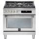Aragaz Lofra ITALIA ASG96WMFT/AEO, 90X60cm, 5 arzatoare, cuptor electric, grill electric, timer, aprindere electronica, Inox