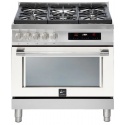 Aragaz Lofra ITALIA ABPG96WMFT/AEO, 90X60cm, 5 arzatoare, cuptor electric, grill electric, timer, aprindere electronica, Alb